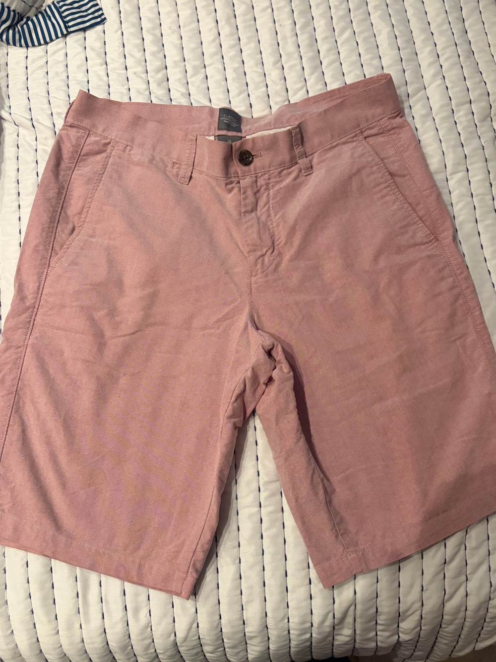 GAP Men's Light Pink Flat Front Chino Shorts